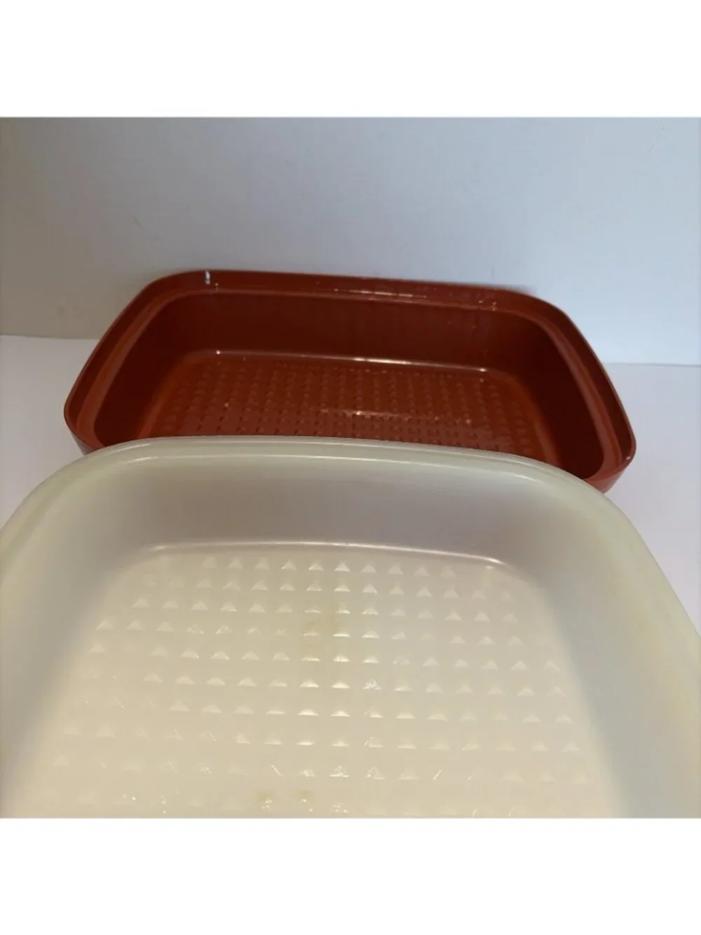 Vintage Tupperware Large Season Serve Marinade Container 1294-7 Paprika with Lid